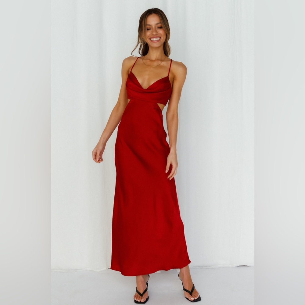 Hello Molly Angels In America Midi Dress in Wine Size 2 New with tag